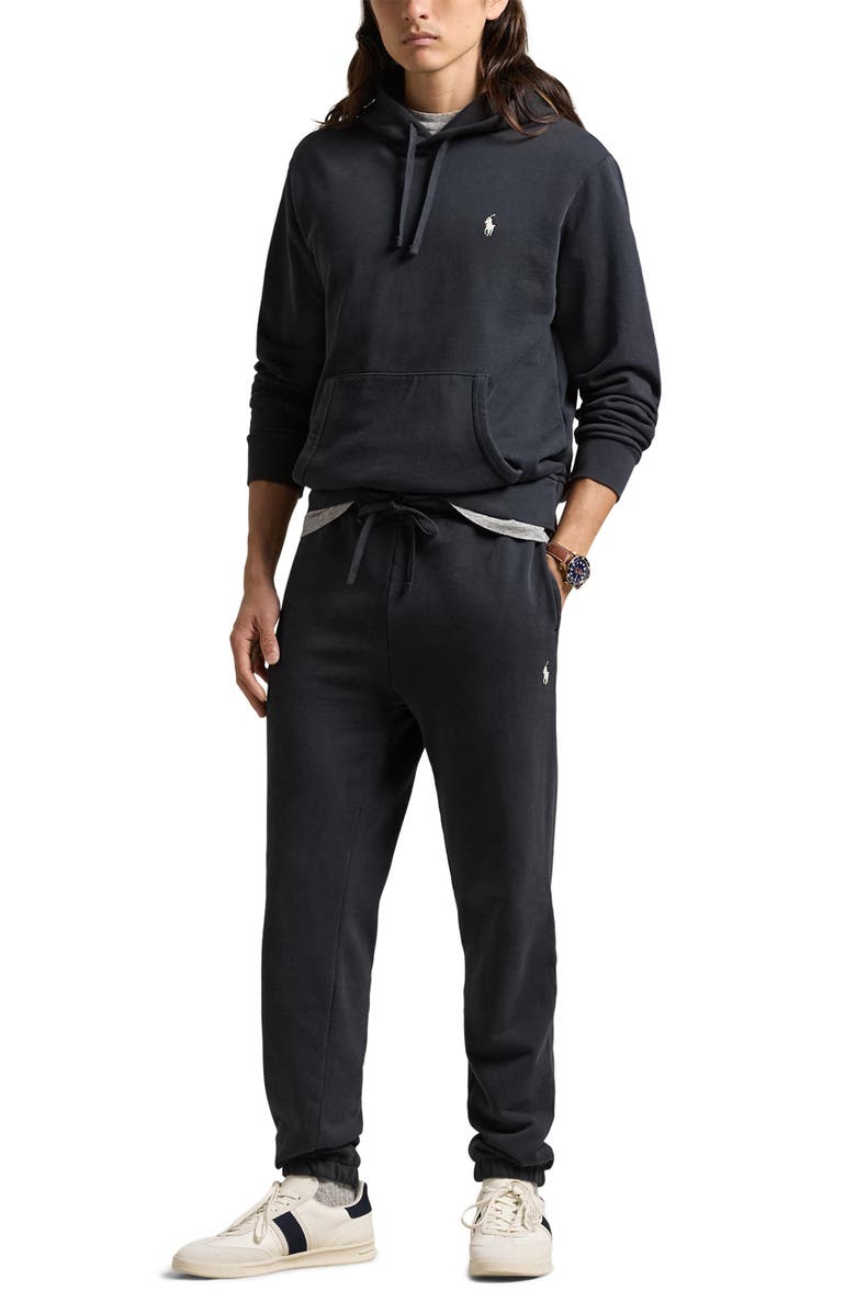 Polo Ralph Lauren Loopback Cotton Fleece Hoodie, Alternate, color, Polo Black