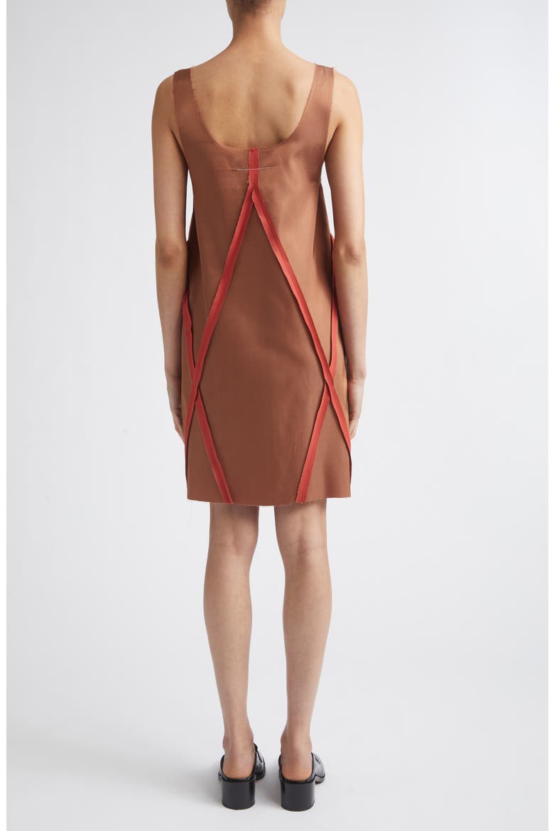 V-Neck Minidress, Alternate, color, LIGHT BROWN