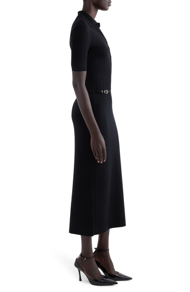 Givenchy Belted Wool Polo Midi Dress, Alternate, color, 