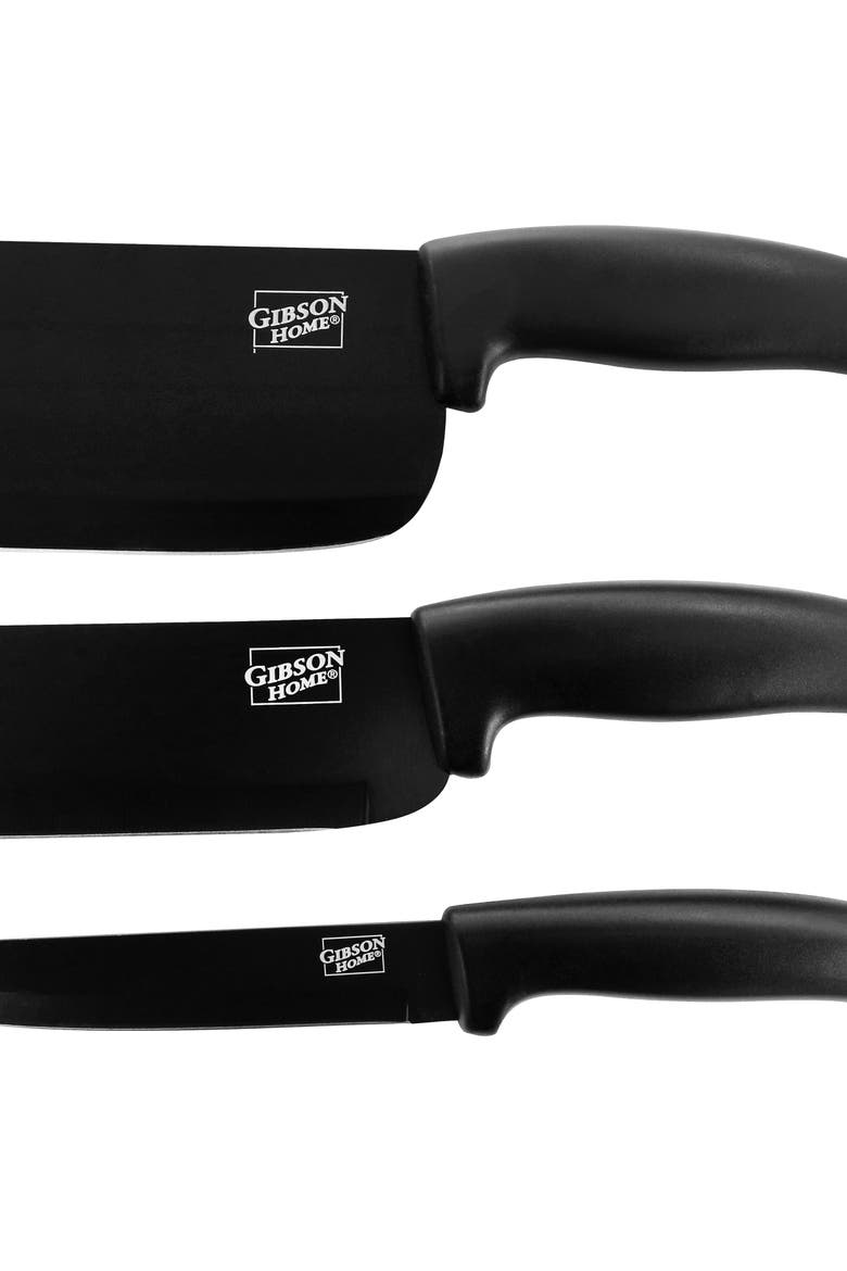 Edge Craft 4 Piece Nonstick Stainless Steel Cutlery Set, Alternate, color, Black