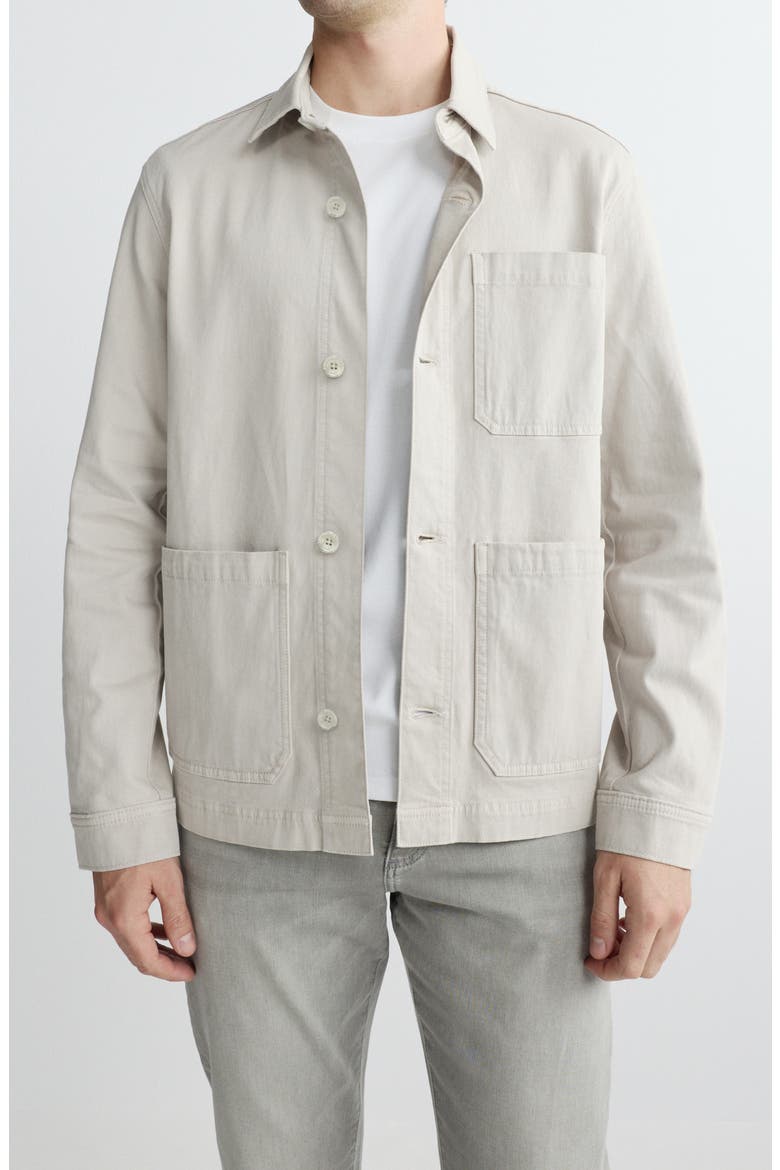 Sean DL Twill Shirt Jacket, Main, color, CHALK
