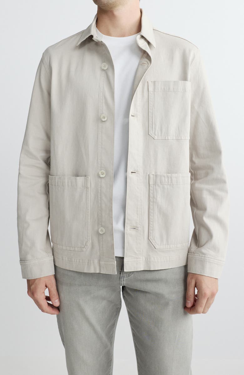 DL1961 Sean DL Twill Shirt Jacket, Main, color, Chalk