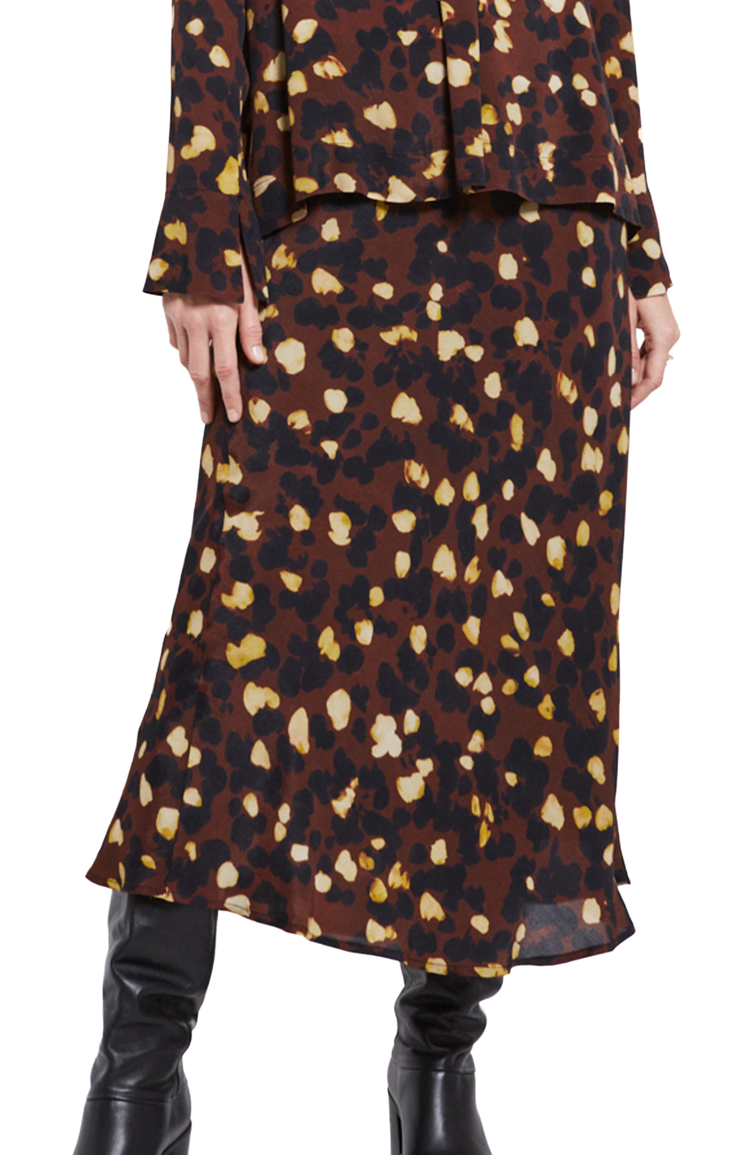 Fluid Viscose Long Skirt