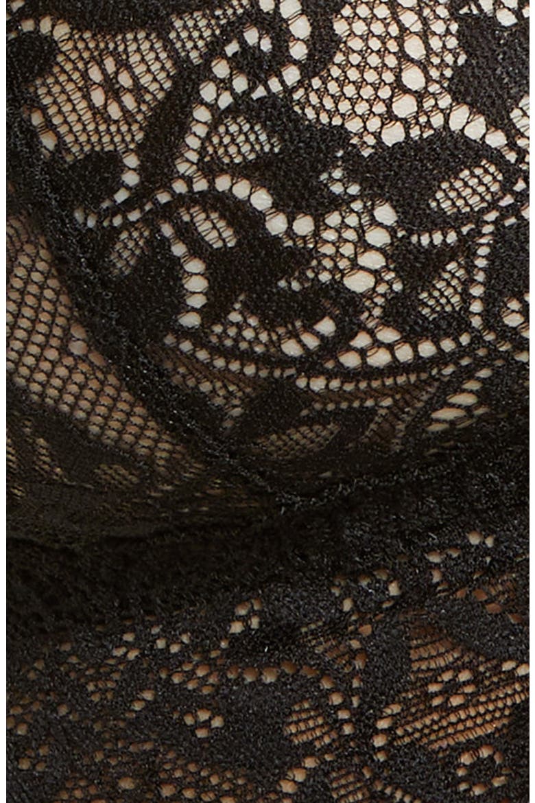 Intimates Nicollette Lace & Mesh Bralette, Alternate, color, BLACK
