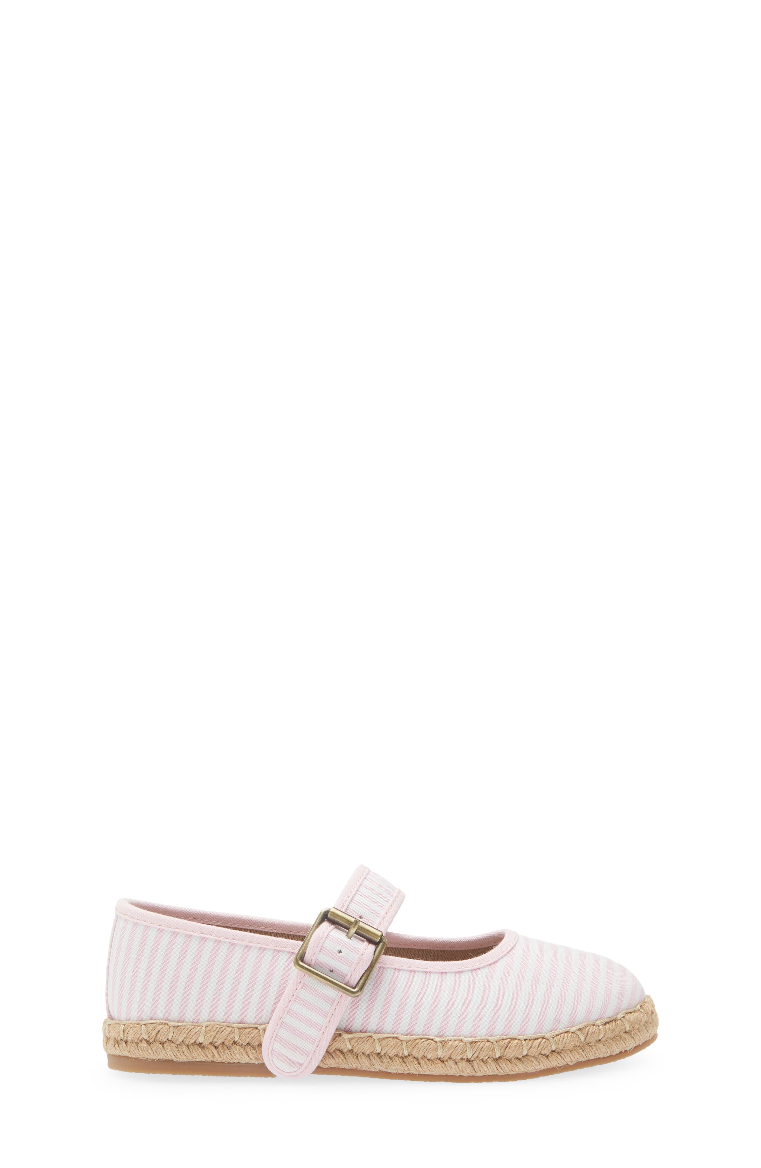 Boden Kids' Espadrille Mary Jane Flat, Alternate, color, Pink Stripe