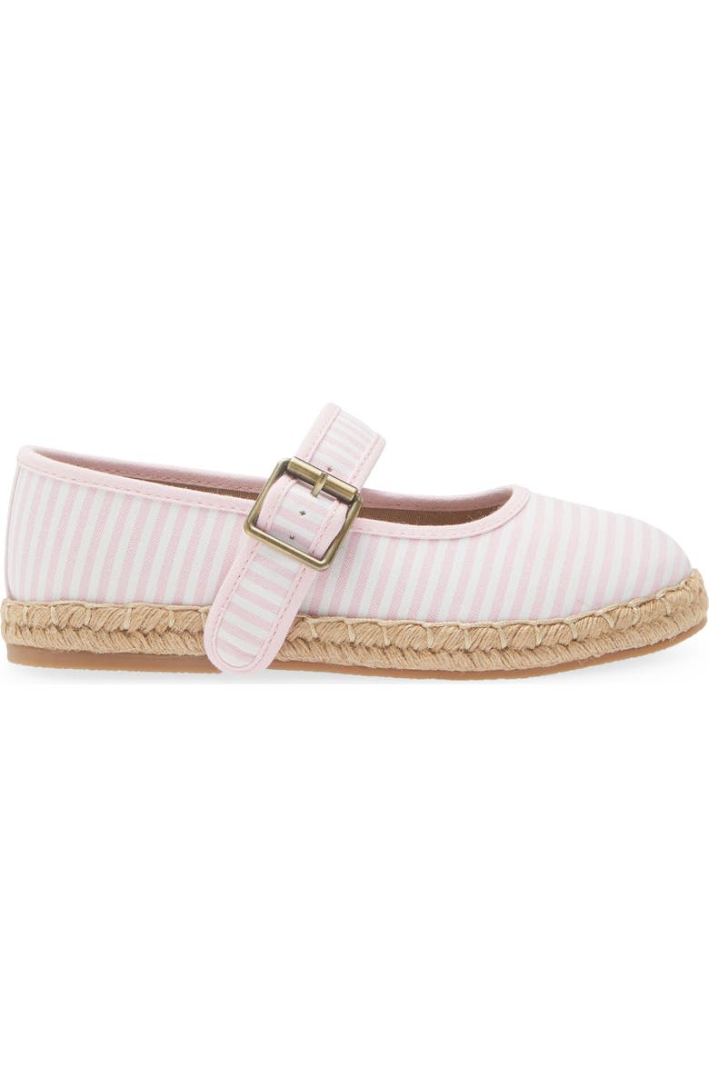 Boden Kids' Espadrille Mary Jane Flat, Alternate, color, Pink Stripe