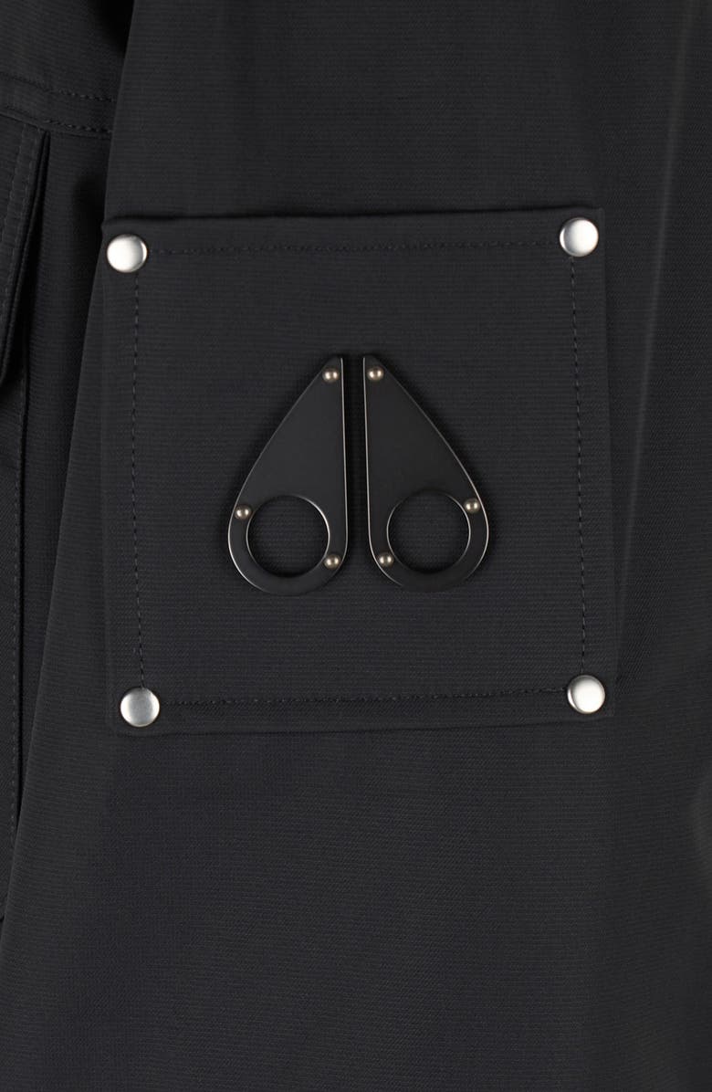 Moose Knuckles Jacques Water Repellent Shirt Jacket, Alternate, color, Black