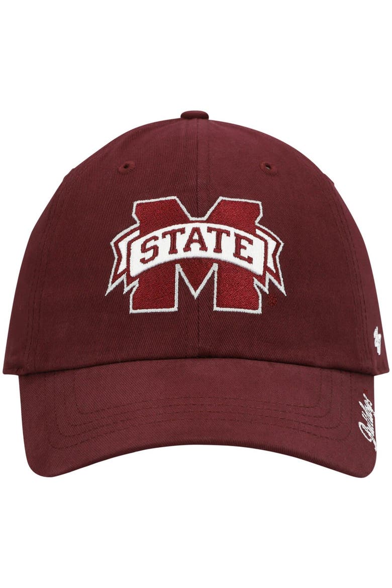 Women's '47 Maroon Mississippi State Bulldogs Miata Clean Up Logo Adjustable Hat, Alternate, color, Maroon