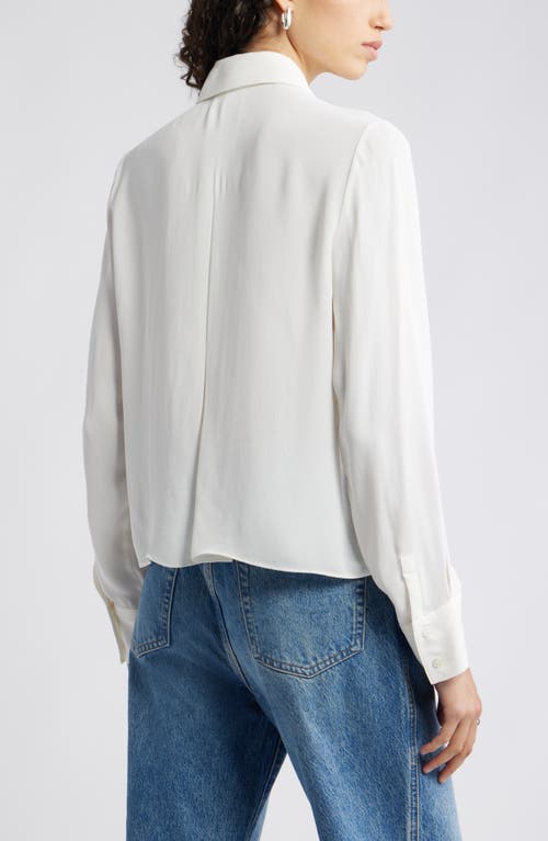 Nordstrom Tux Pleated Button-up Shirt In White