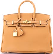 Pre-Owned Hermes Birkin Handbag Brown Togo with Gold Hardware 25