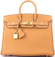Pre-Owned Hermes Birkin Handbag Brown Togo with Gold Hardware 25