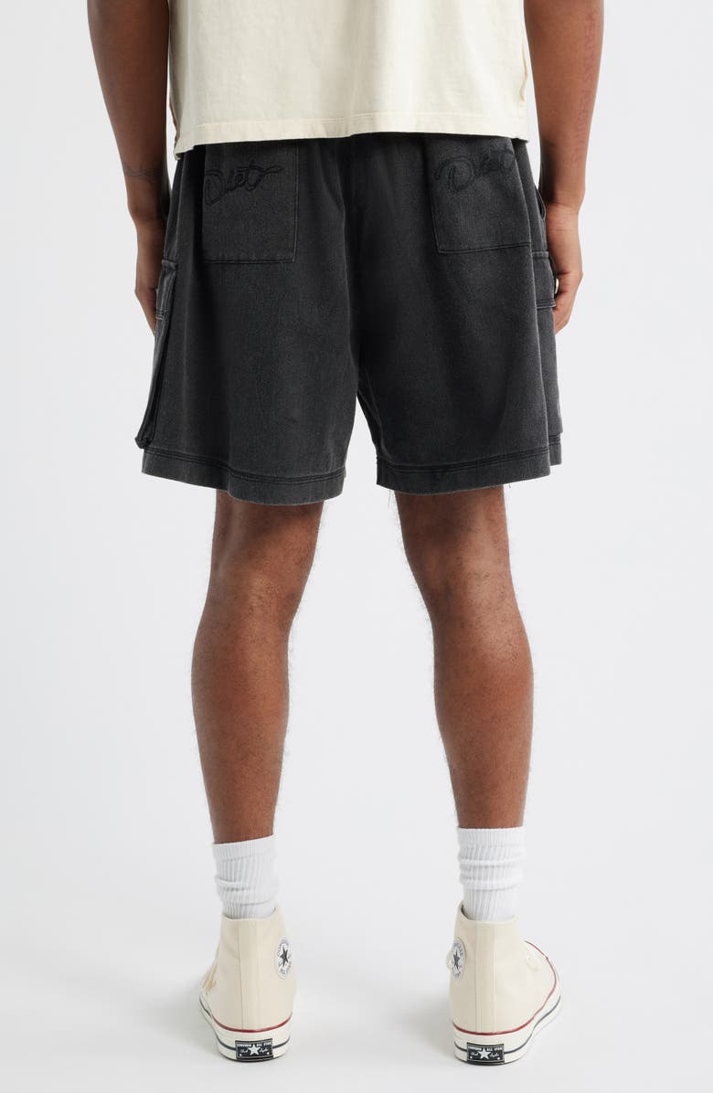 DIET STARTS MONDAY Cotton Drawstring Cargo Shorts, Alternate, color, Black