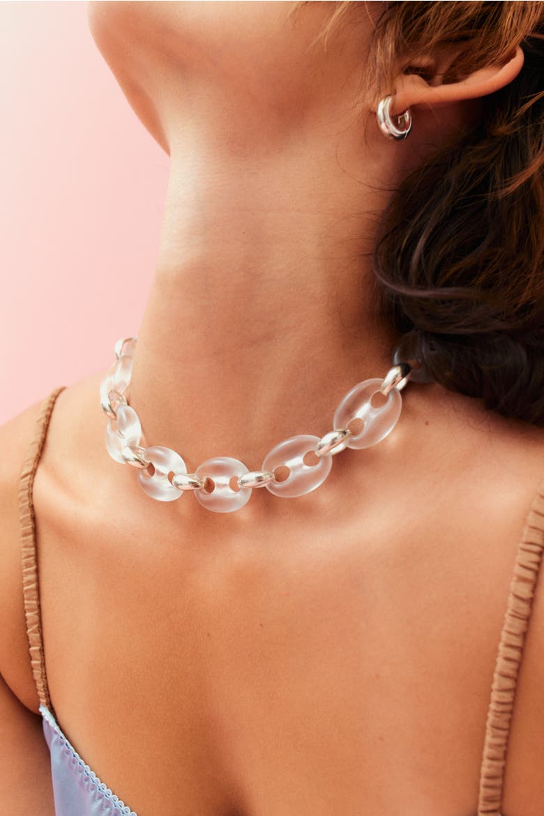 Soet Necklace, Alternate, color, Silver