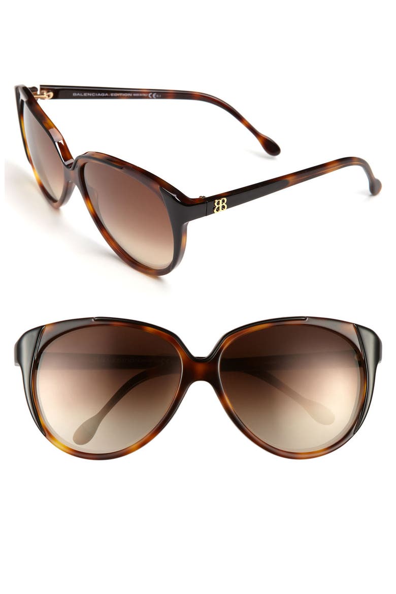 Paris Cat's Eye Sunglasses, Main, color, BLACK/ DARK TORTOISE