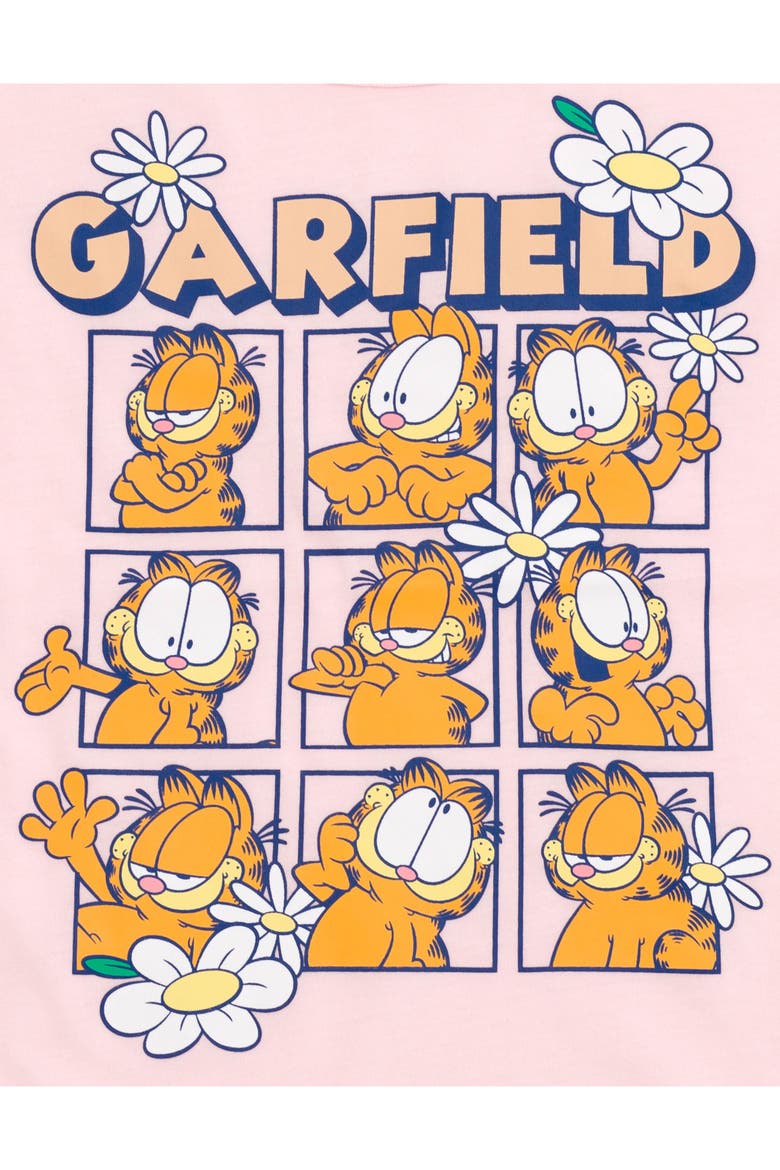 2-Piece Tee and Shorts Set, Alternate, color, Light Pink Garfield