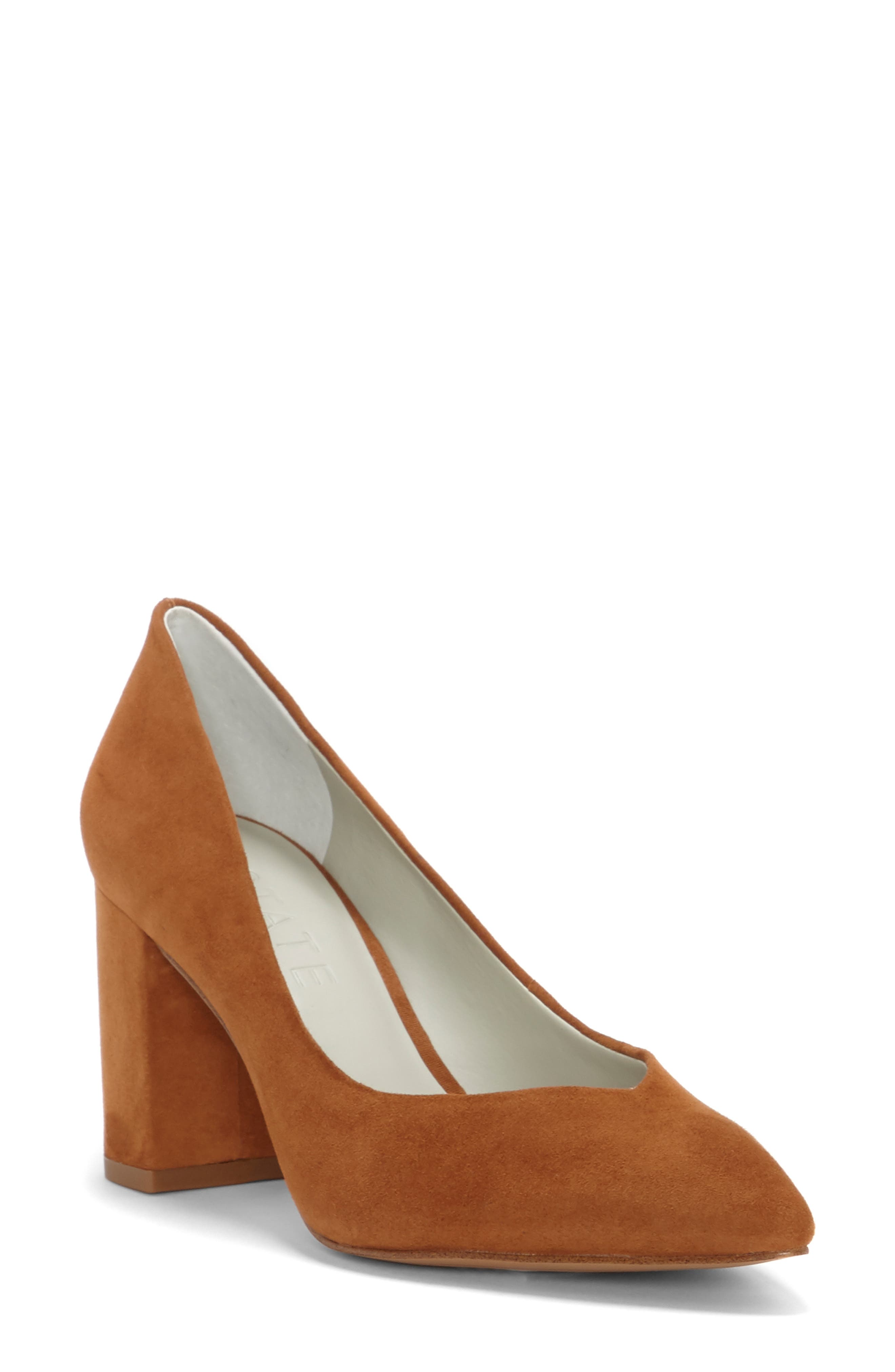 Saffy Block Heel Pump, Main, color, WHISKEY SUEDE