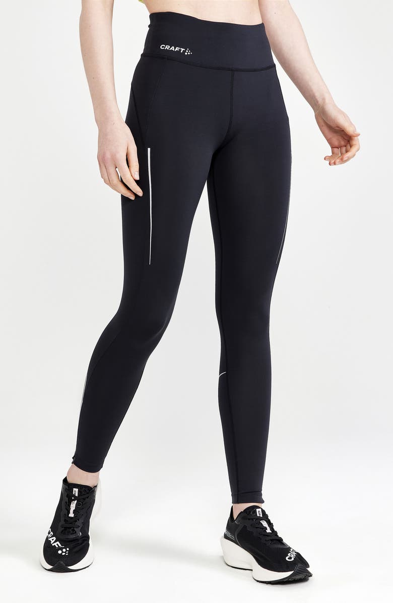 Craft Advance Essence Running Tights, Main, color, Black