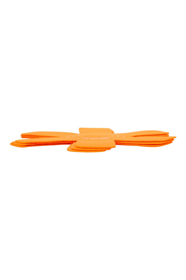 Set of 3 Felt Pan Protectors, Alternate, color, FLAME