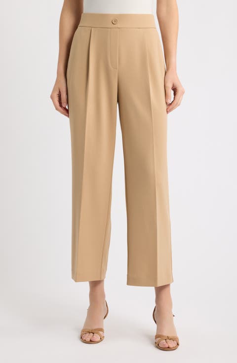 Pleated High Waist Wide Leg Pants