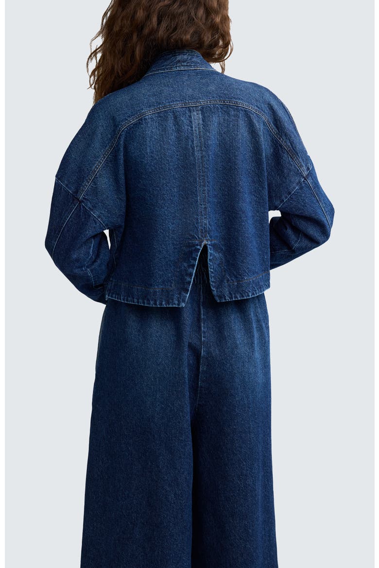 Tatum Structured Denim Jacket, Alternate, color, Indigo Denim