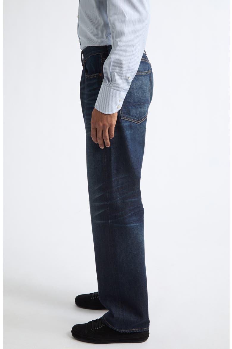 '50s Straight Fit Selvedge Denim Jeans, Alternate, color, UBO INDIGO