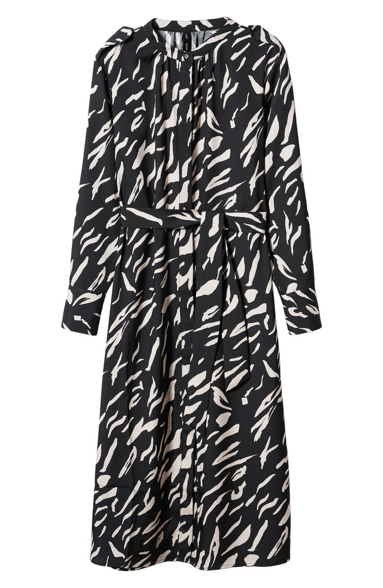 MANGO Abstract Print Long Sleeve Dress, Alternate, color, 