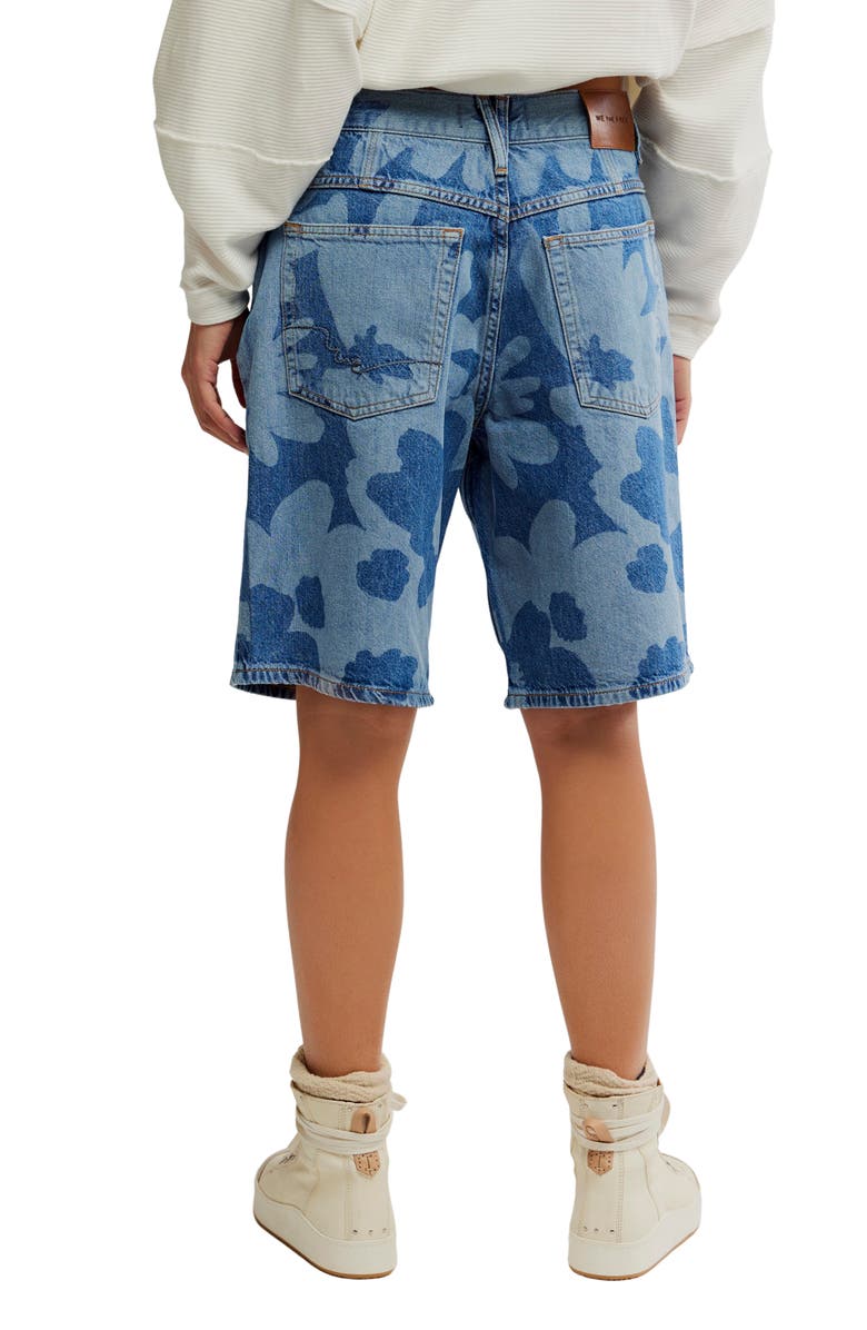 Free People Montana Denim Bermuda Shorts, Alternate, color, Everything Floral