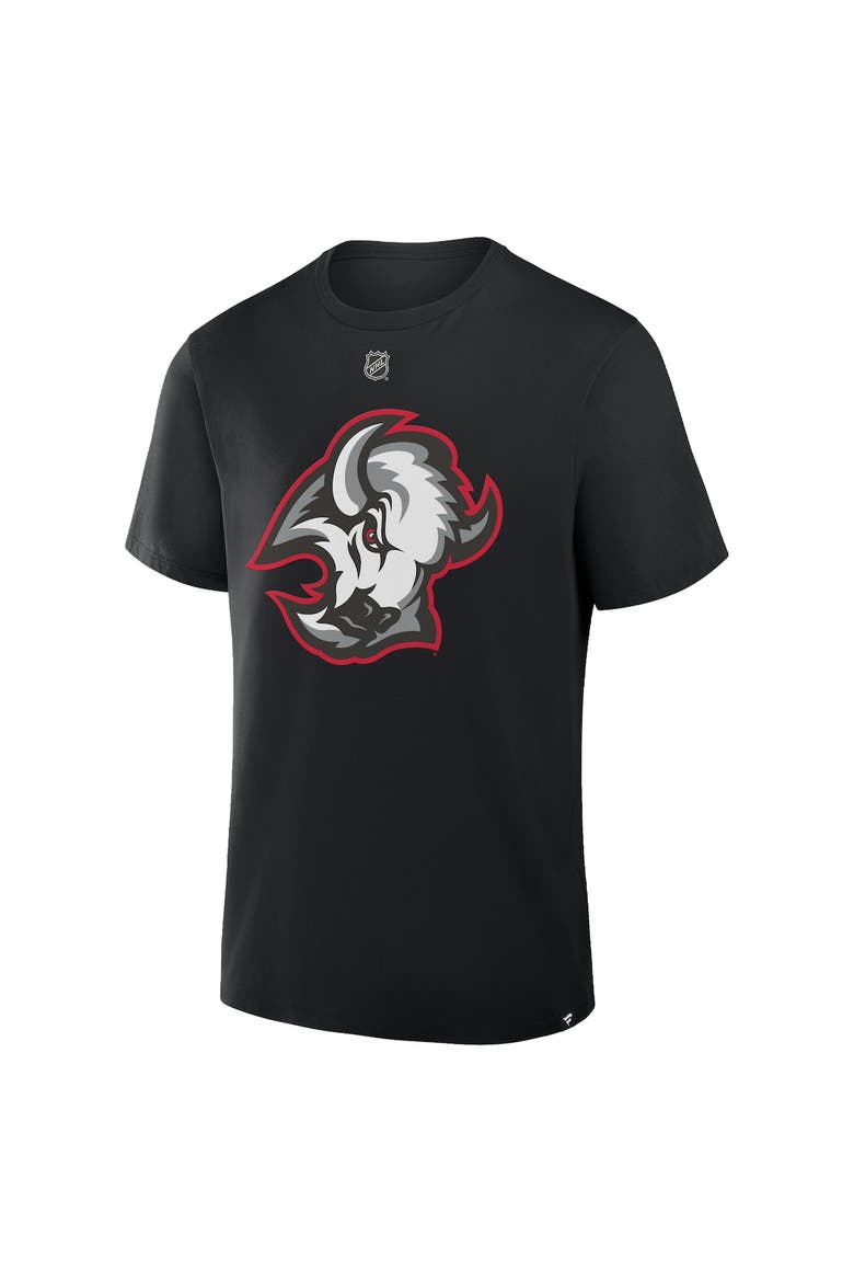 Men's Fanatics Tage Thompson Black Buffalo Sabres Authentic Stack Name & Number T-Shirt, Alternate, color, Black