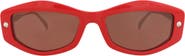 McQueen 52mm Rectangular Sunglasses