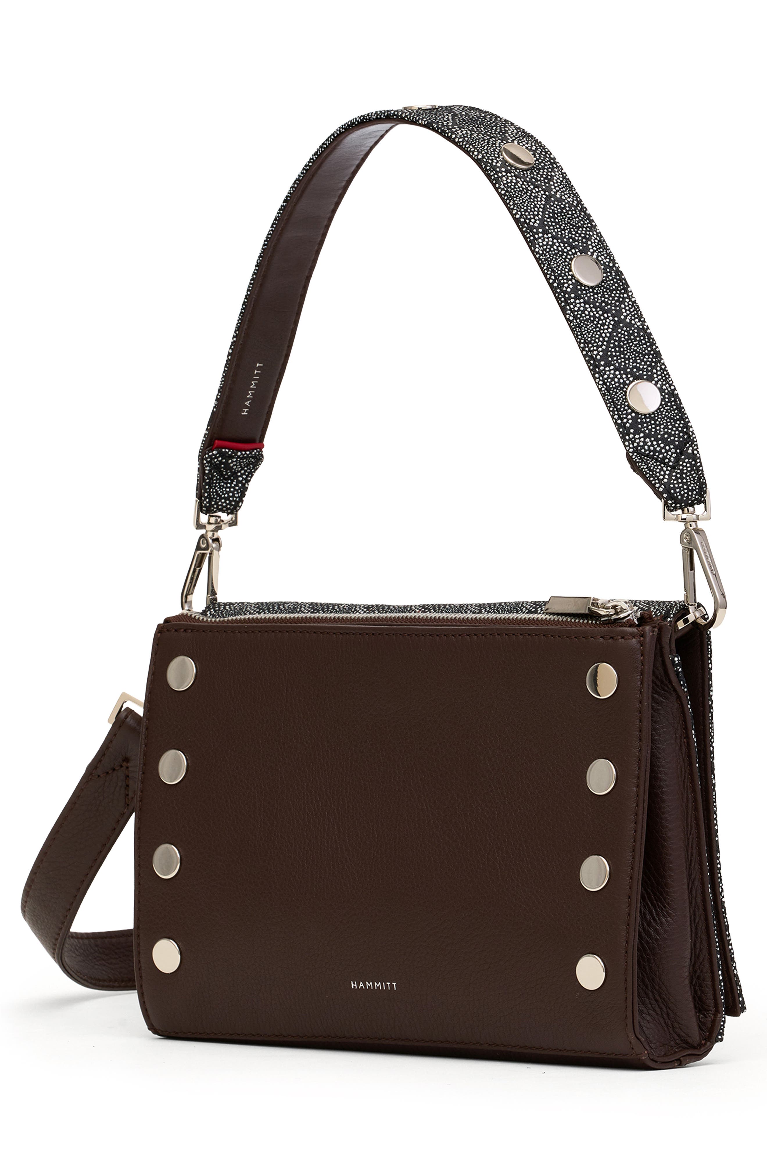 HAMMITT Small Montana Jacquard & Leather Clutch, Alternate, color, 