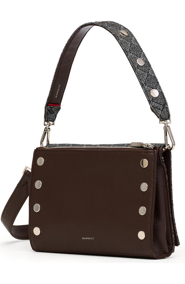 HAMMITT Small Montana Jacquard & Leather Clutch, Alternate, color,