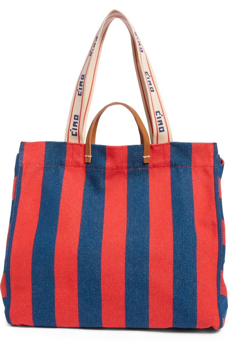 Clare V. La Côte Tote, Main, color, Poppy/ French Blue