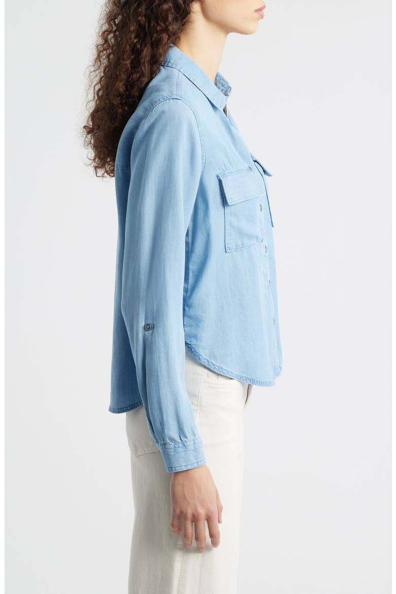 Fiorella Long Sleeve Button-Up Shirt, Alternate, color, LIGHT WASH