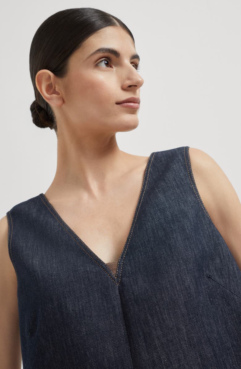 Brunello Cucinelli Mini dress, Alternate, color, Dark Denim