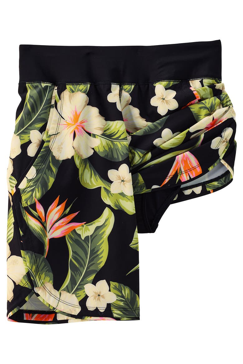 SunShade UPF 50 9" Board Shorts, Alternate, color, Hibiscus Floral/Black