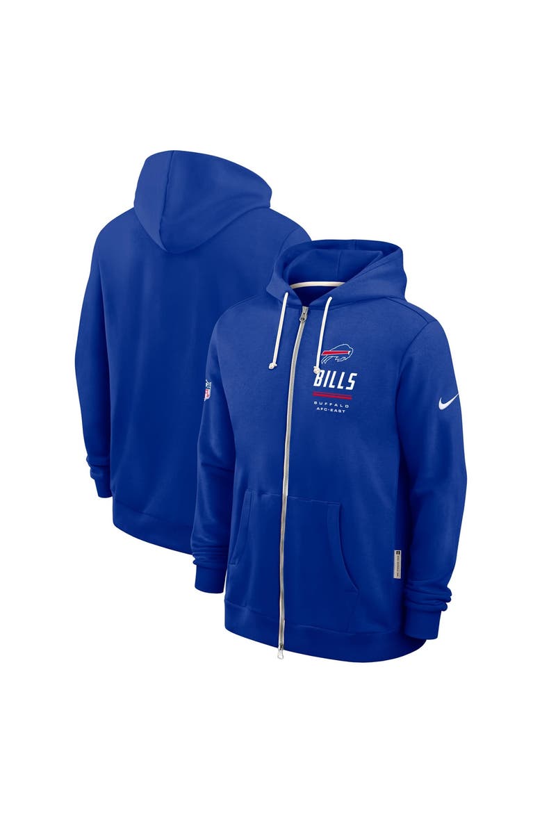 Men's Nike Royal Buffalo Bills Sideline Standard Issue Quarterback Scramble Dri-FIT Full-Zip Hoodie, Alternate, color, Royal