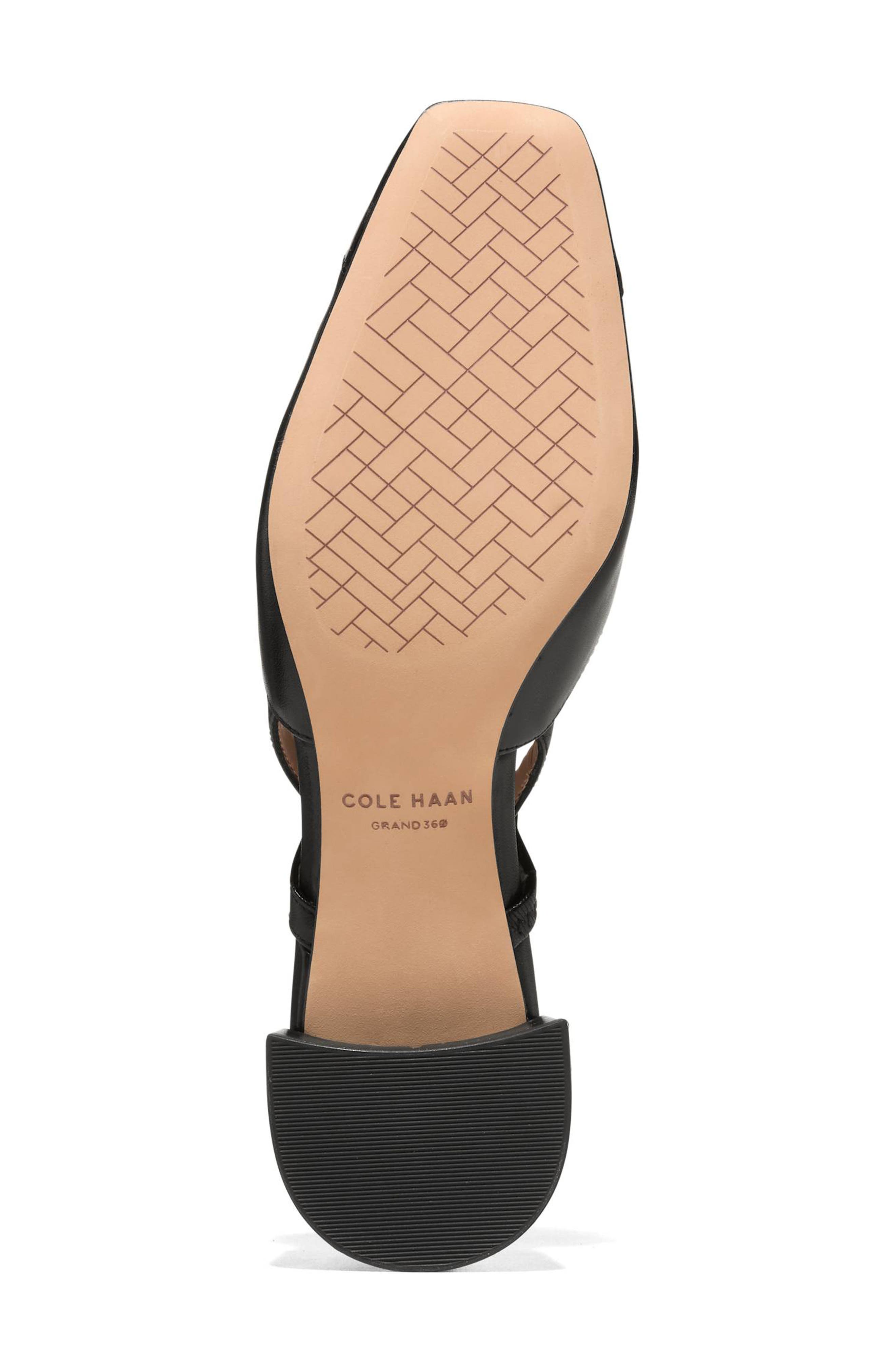 Cole Haan Pella Slingback Pump, Alternate, color, Black Leather/Black Patent