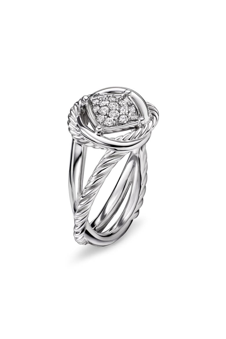 Infinity Ring with Diamonds, Alternate, color, DIAMOND