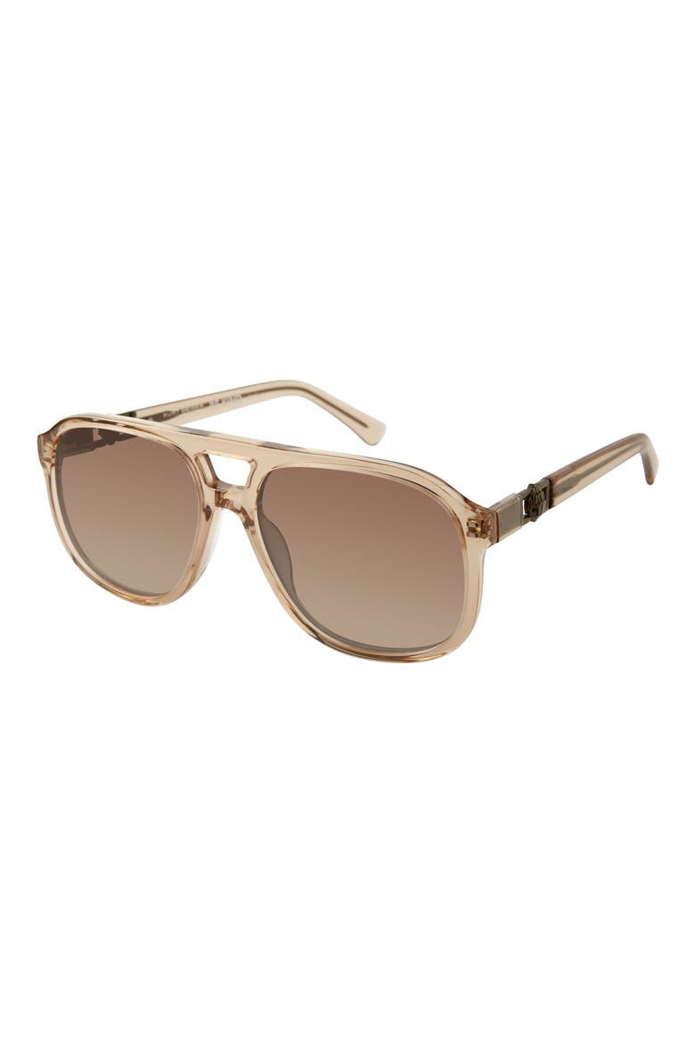 59mm Aviator Gradient Sunglasses, Alternate, color, SAND/ BURGUNDY