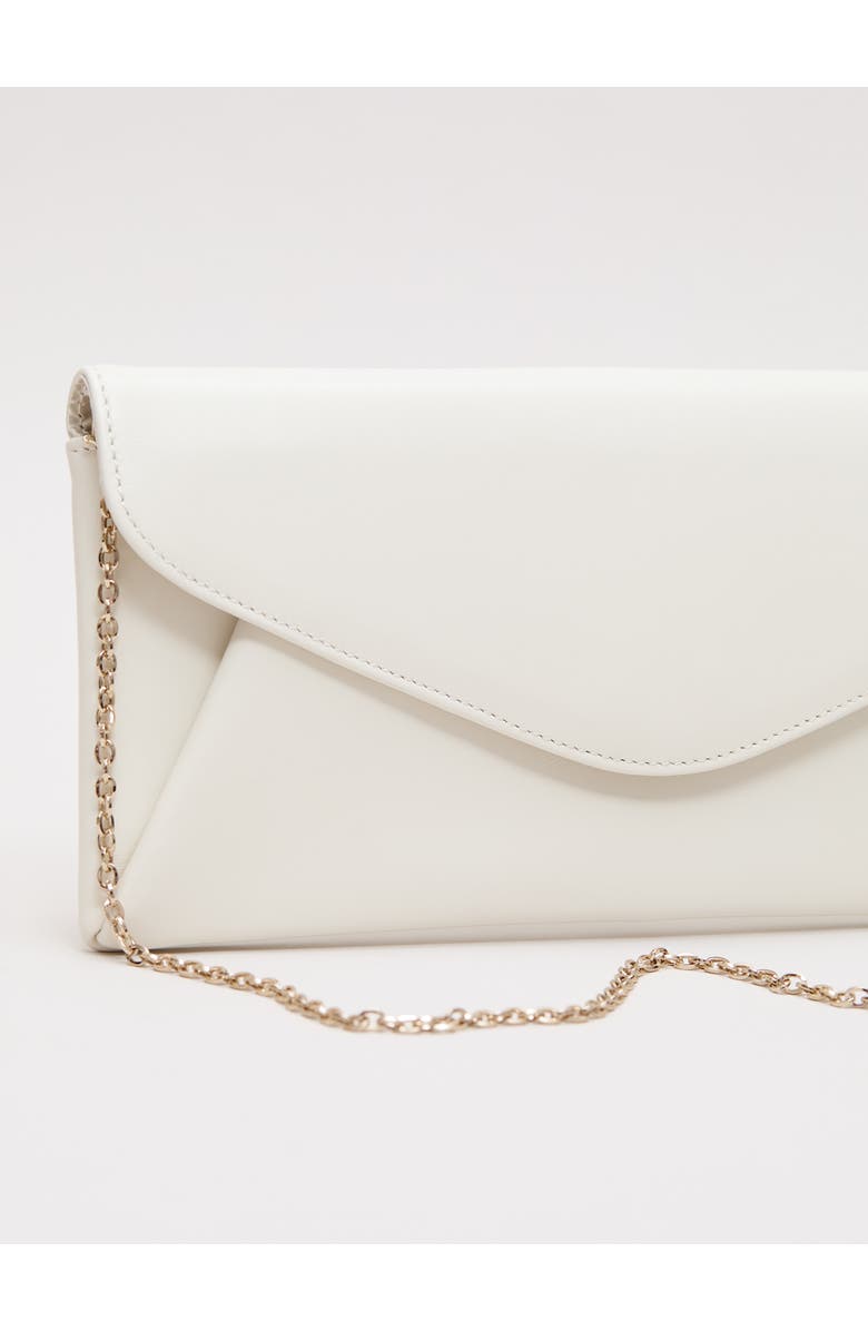 Phase Eight Leather Clutch Bag, Alternate, color, Cream