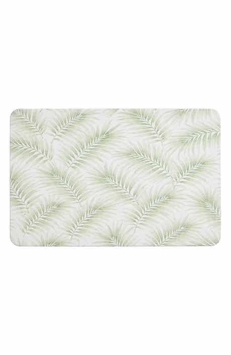 Carved Palms Stone Bath Mat