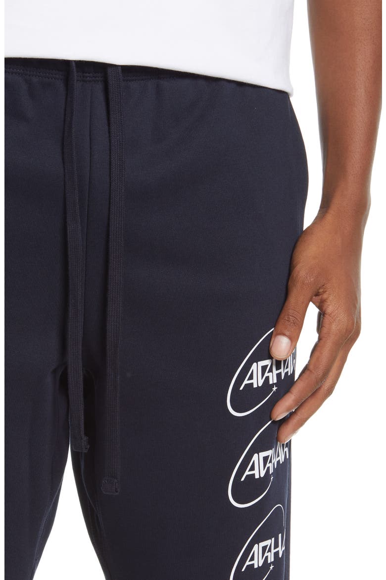 Orbit Logo Sweatpants, Alternate, color, DARK NAVY / WHITE