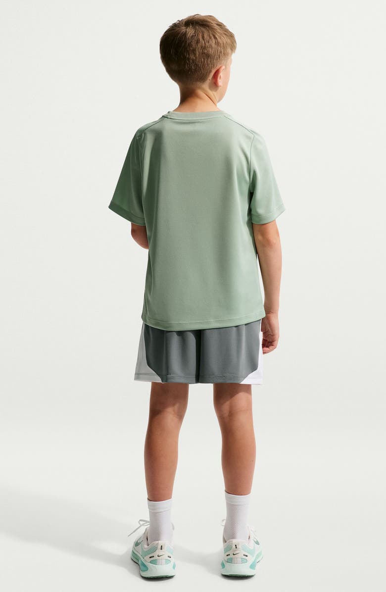 Nike Kids' Dri-FIT Multi Mesh Athletic Shorts, Alternate, color, Smoke Grey/ White/ Game Royal