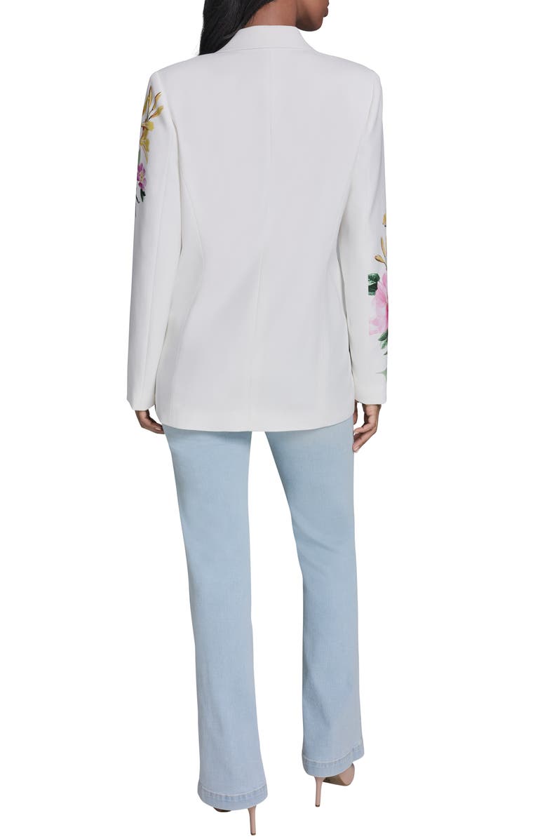 KARL LAGERFELD PARIS Placed Floral Blazer, Alternate, color, 