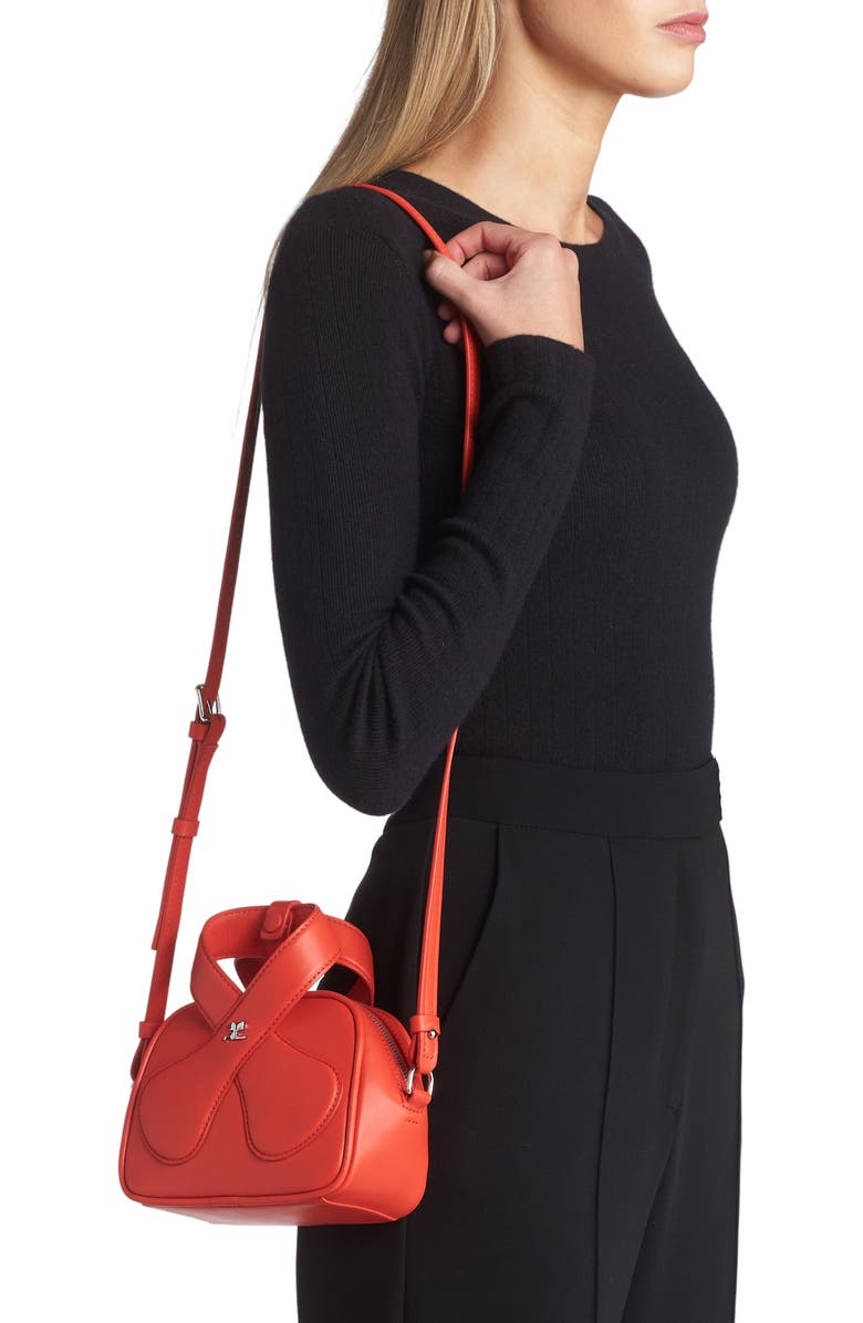 Courrèges Mini Loop Leather Crossbody Bag, Alternate, color,