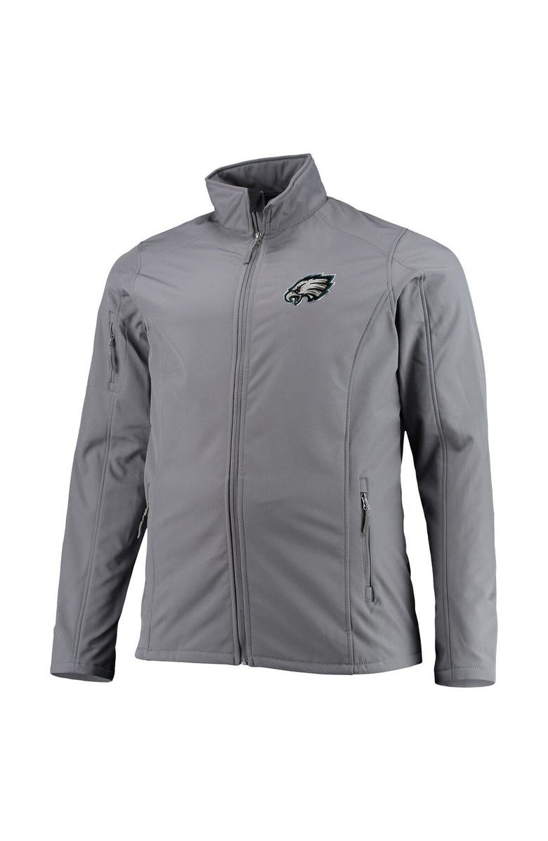 DUNBROOKE Men's Dunbrooke Charcoal Philadelphia Eagles Big & Tall Sonoma Softshell Full-Zip Jacket, Alternate, color, Graphite