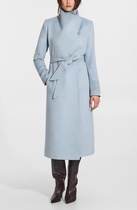 Baby Alpaca & Wool Funnel Neck Wrap Coat