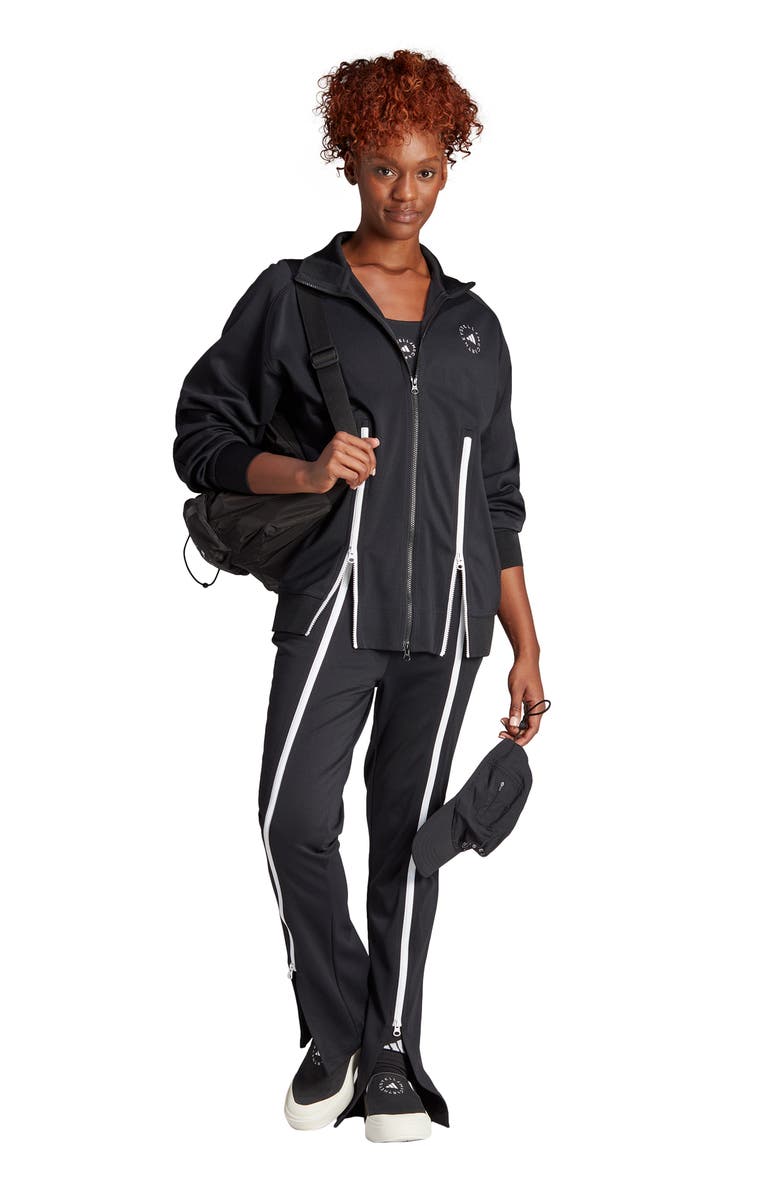 adidas Stella McCartney Split Hem Track Jacket, Alternate, color, Black