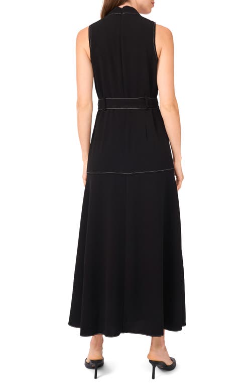 Halogenr Halogen(r) Topstitched Mock Neck Midi Dress