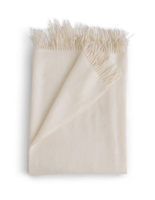 Evangeline 100% Baby Alpaca Throws In White